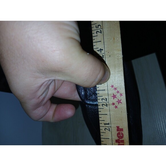 Wilsons Genuine Leather Fanny Pack Black With American Flag Closure Vintage - Picture 6 of 16